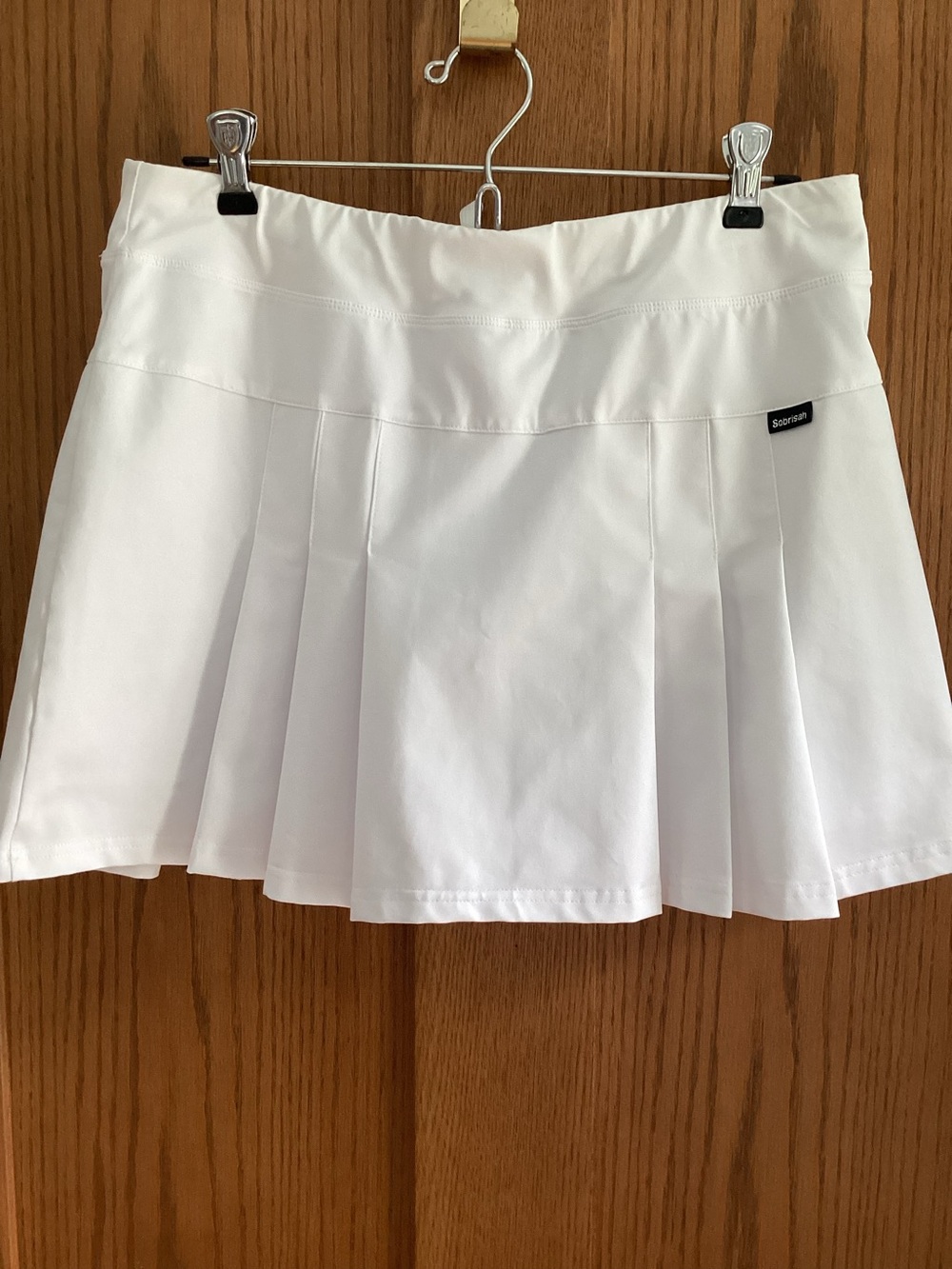 Sobrisah White Pleated Tennis Skirt Size Large